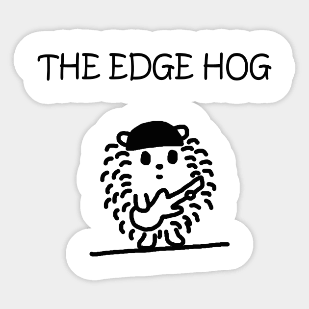 The Edge Hog Sticker by PelicanAndWolf